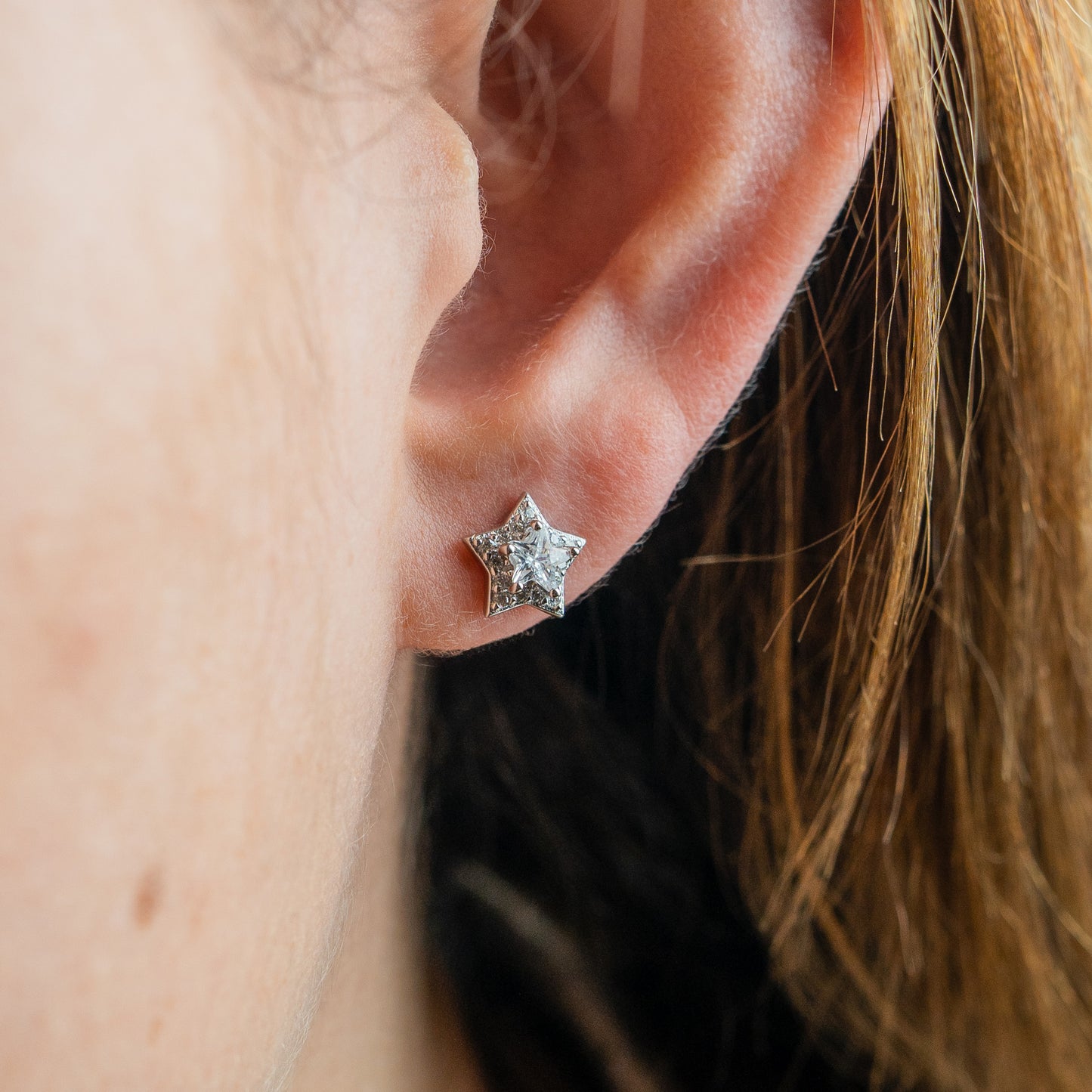 Aros pegados estrella cierre pelotita