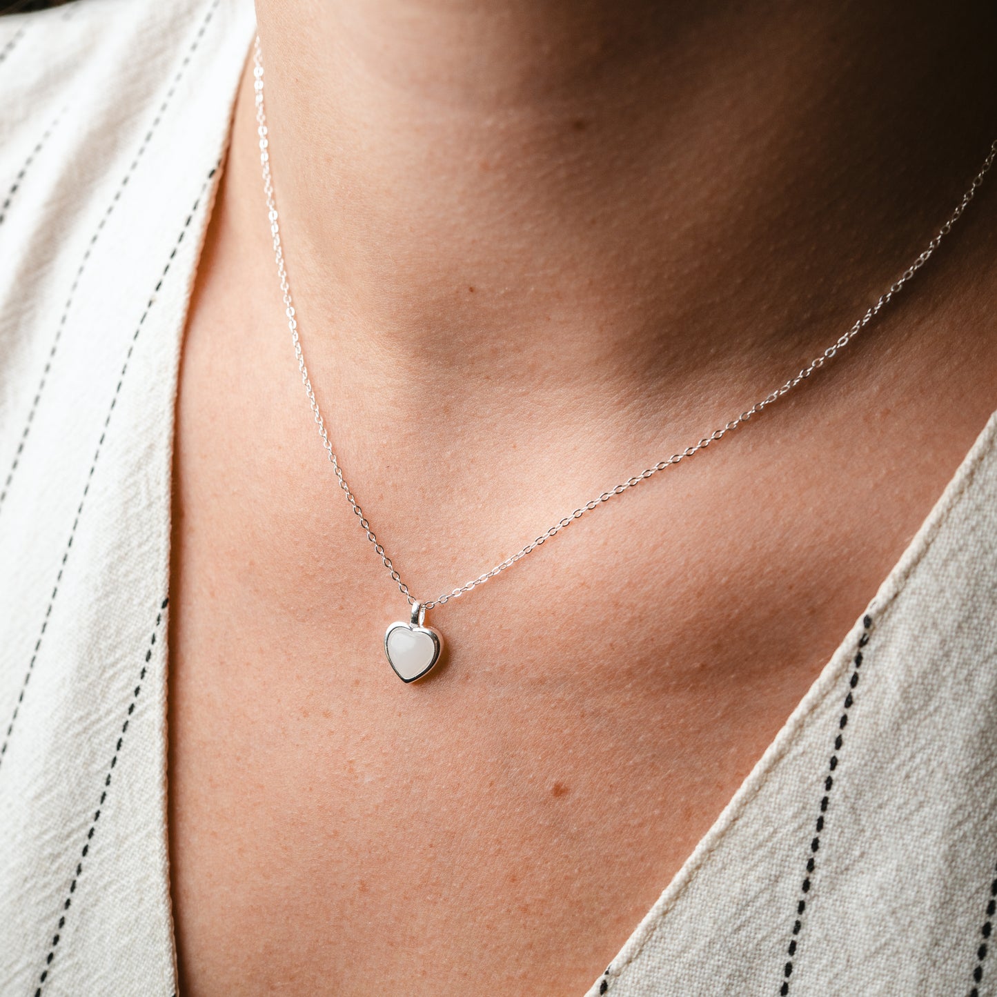 Collar My Love corazón blanco