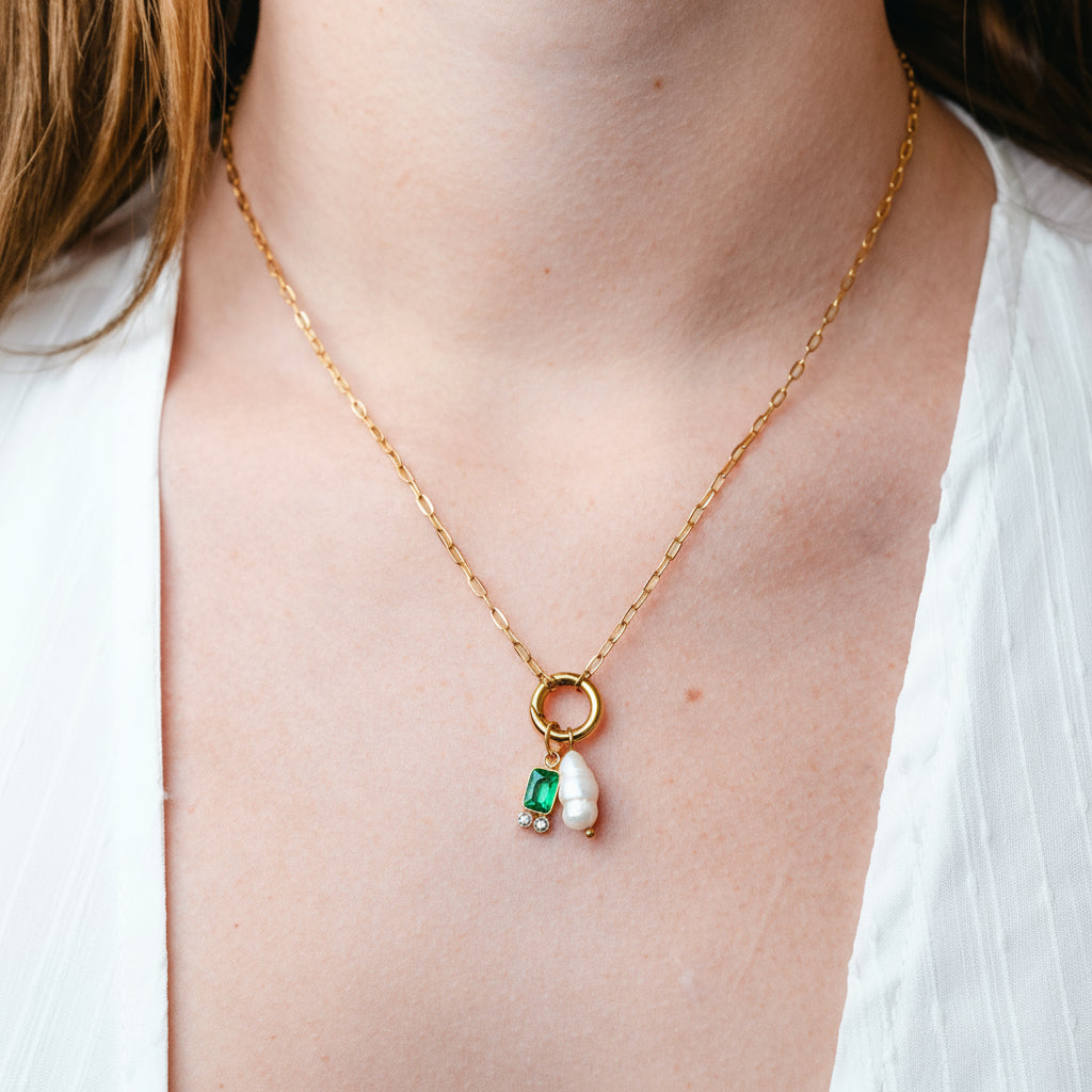 Collar bora bora bañado en oro