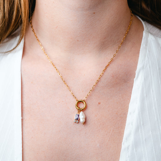 Collar bora bora bañado en oro