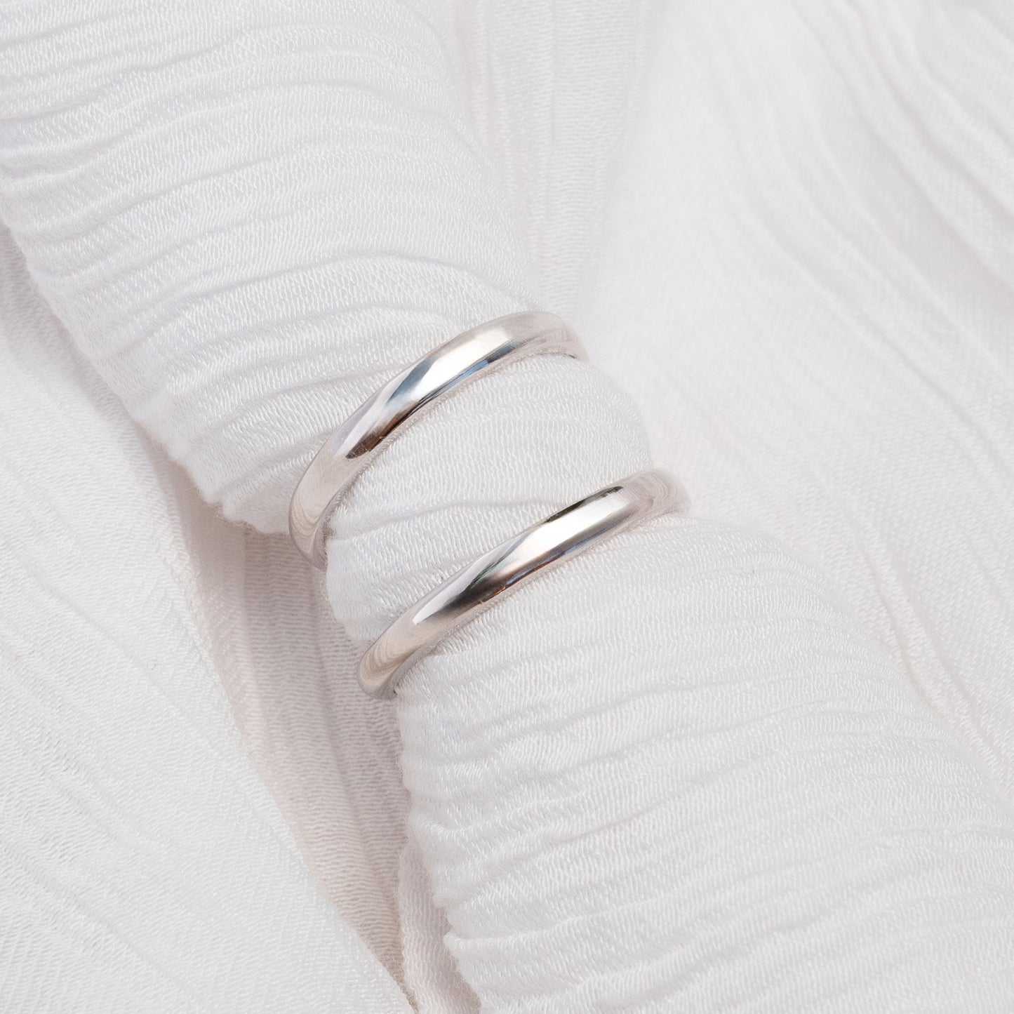 Conjunto anillos de pareja ajustables lisos