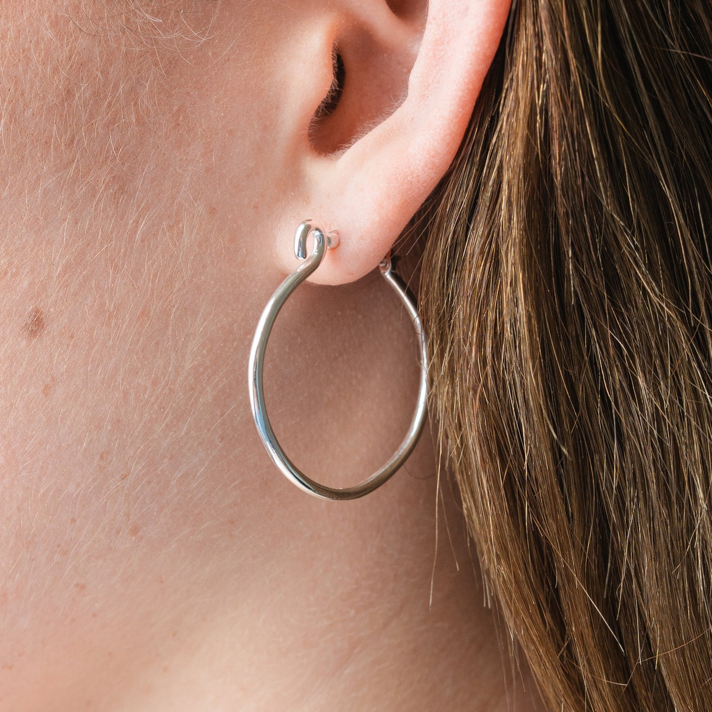 Aros argolla lisa con gancho 30 mm