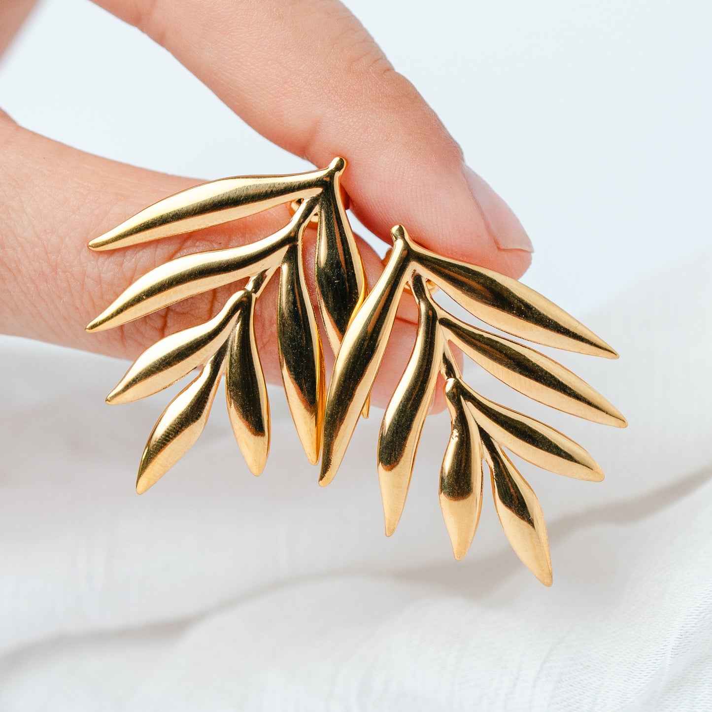 Aros Hojas Doradas Elegance