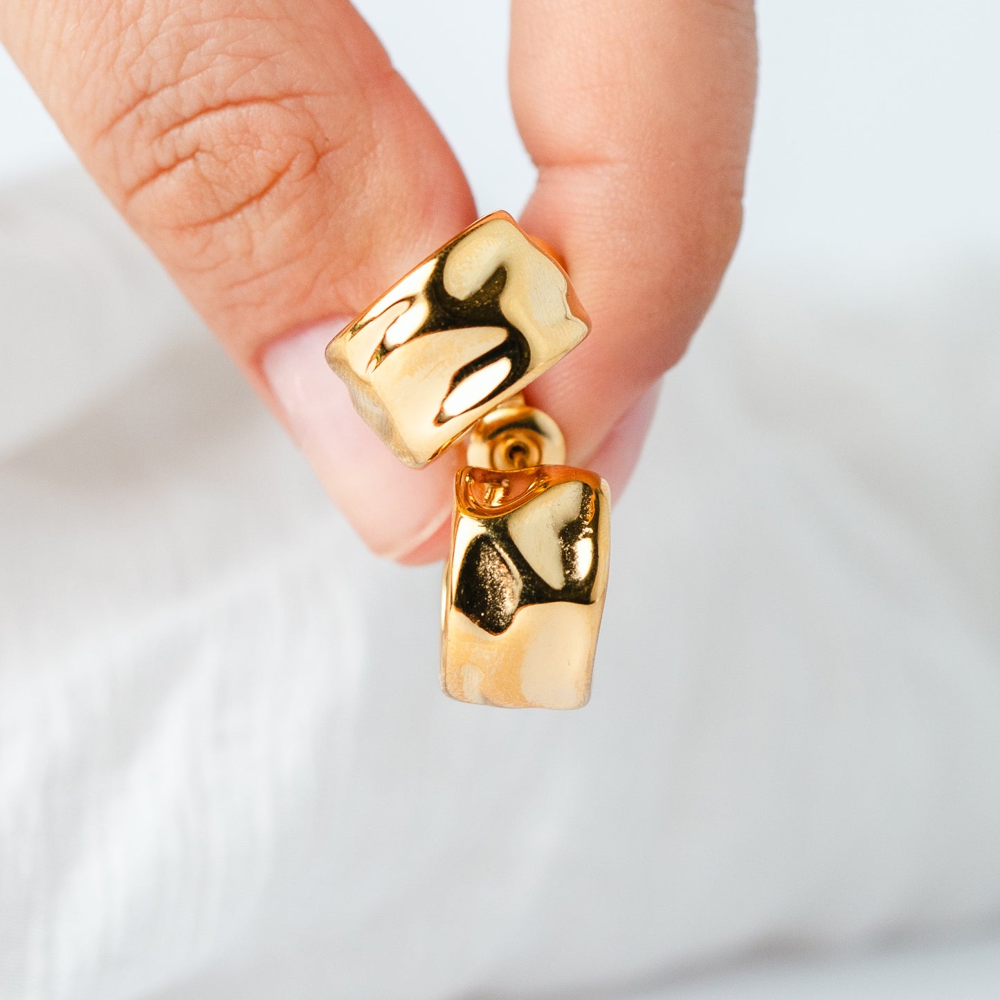 Aros semi argolla Chunky Gold