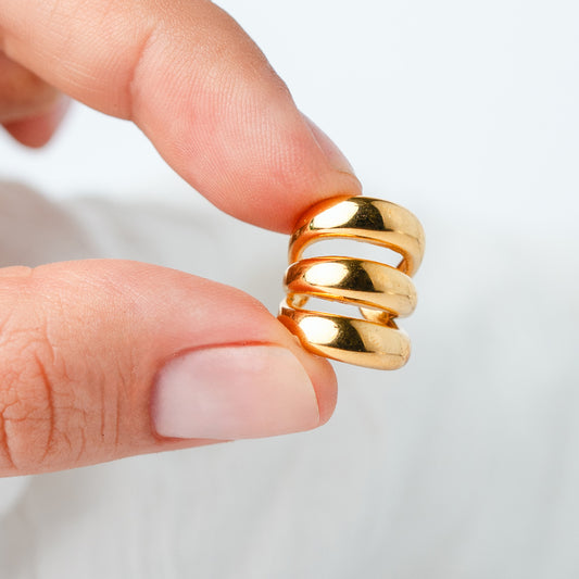 Aro Ear Cuff Triple Gold