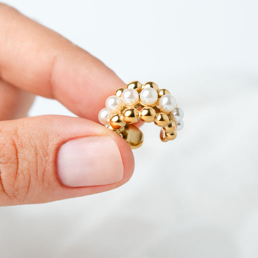Aro Ear Cuff Perlas Gold