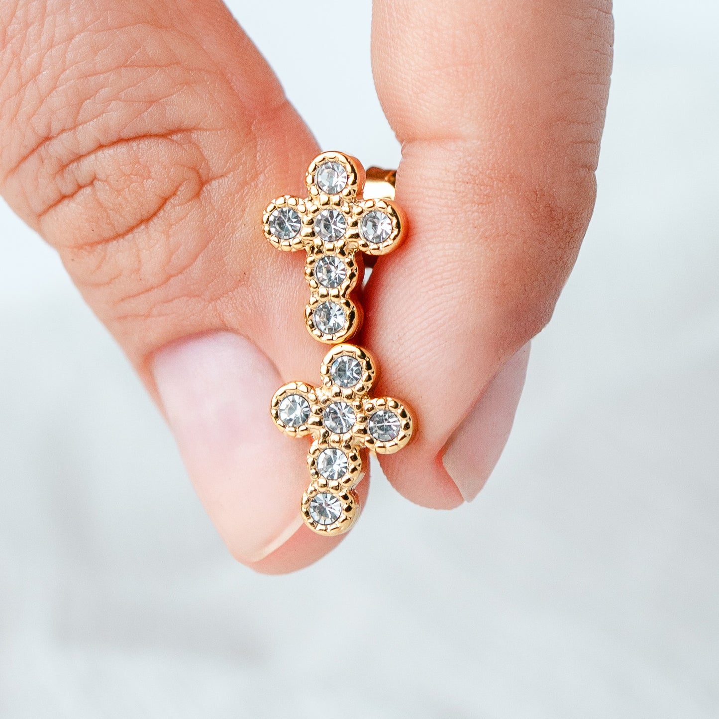 Aros Cruz Circones Gold