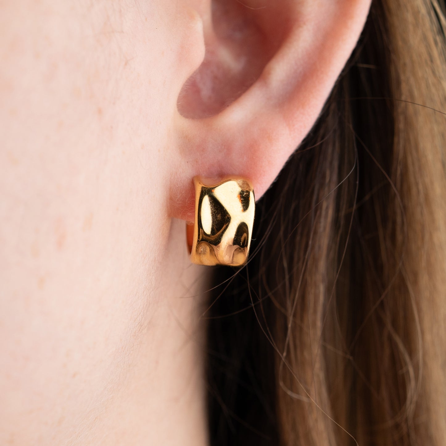 Aros semi argolla Chunky Gold