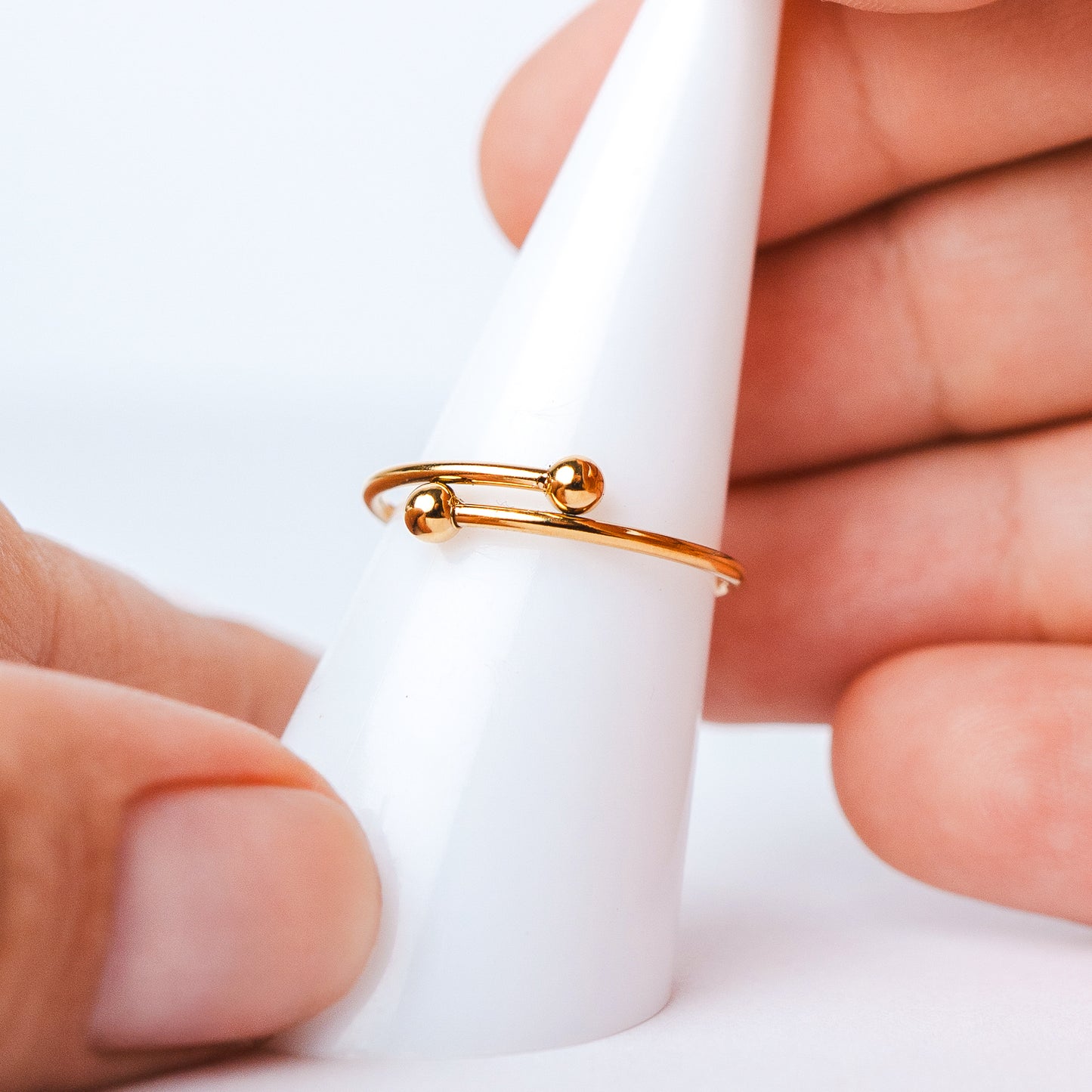 Anillo ajustable Flor de Circones