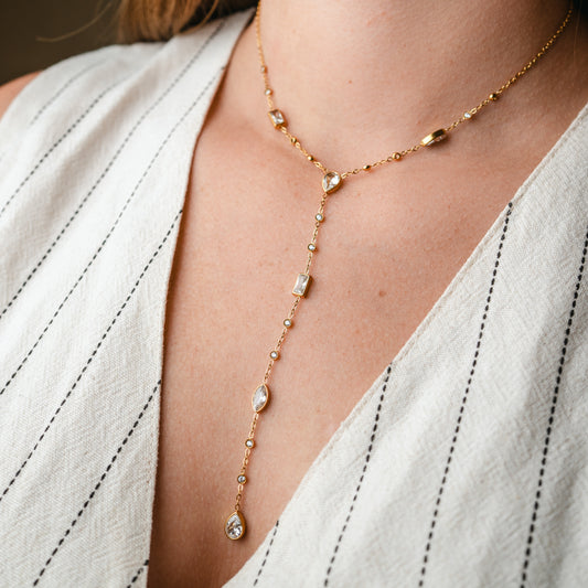 Collar Lariat Circones Gota