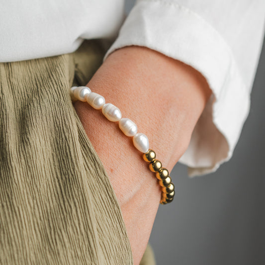 Pulsera pearl gold