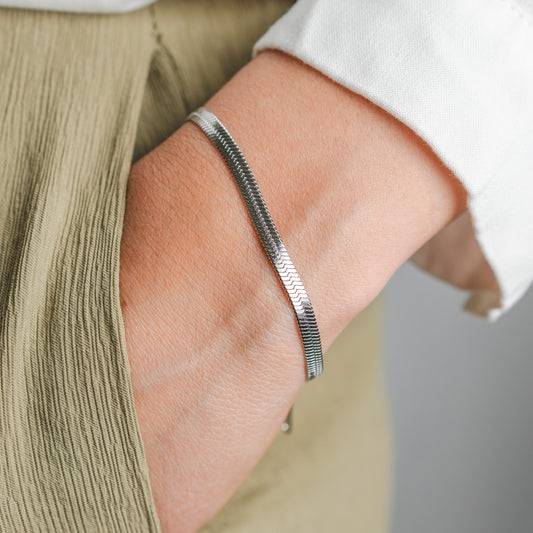 Pulsera cinta silver