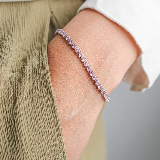 Pulsera Tennis Pink Shine