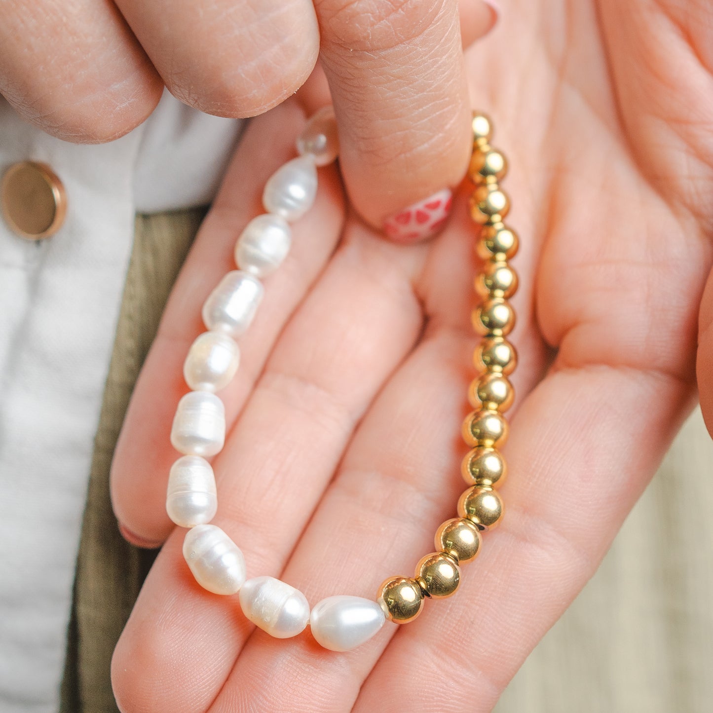 Pulsera pearl gold