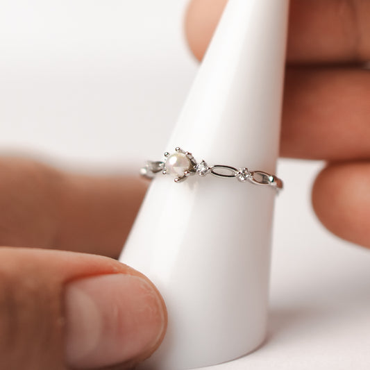 Anillo ajustable perla