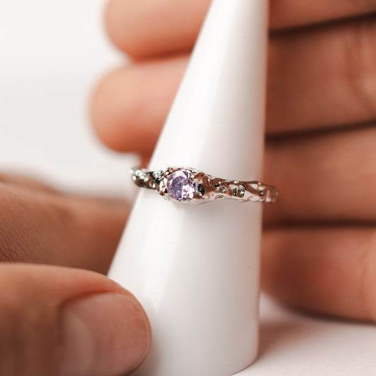 Anillo ajustable circón