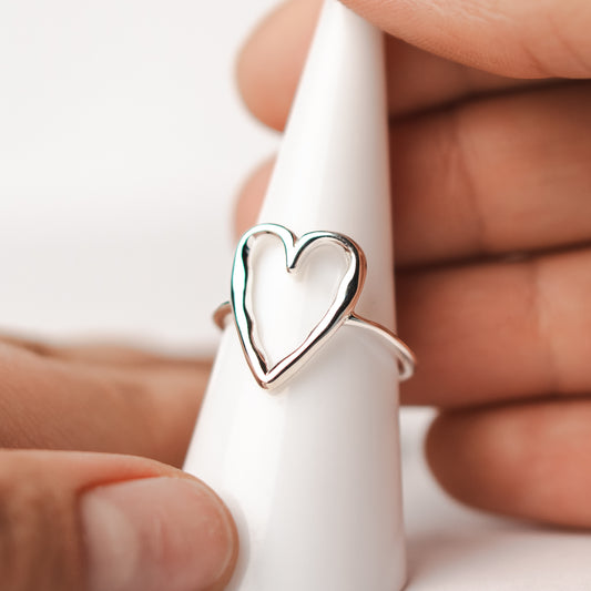 Anillo ajustable corazón
