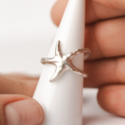 Anillo ajustable estrella de mar