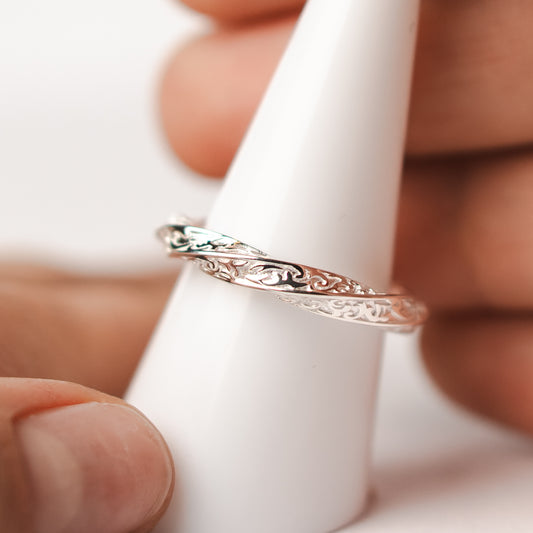 Anillo ajustable espiral