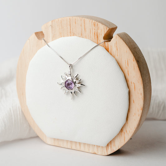 Collar de sol amatista