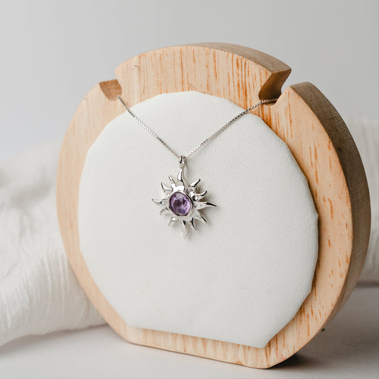 Collar de sol amatista