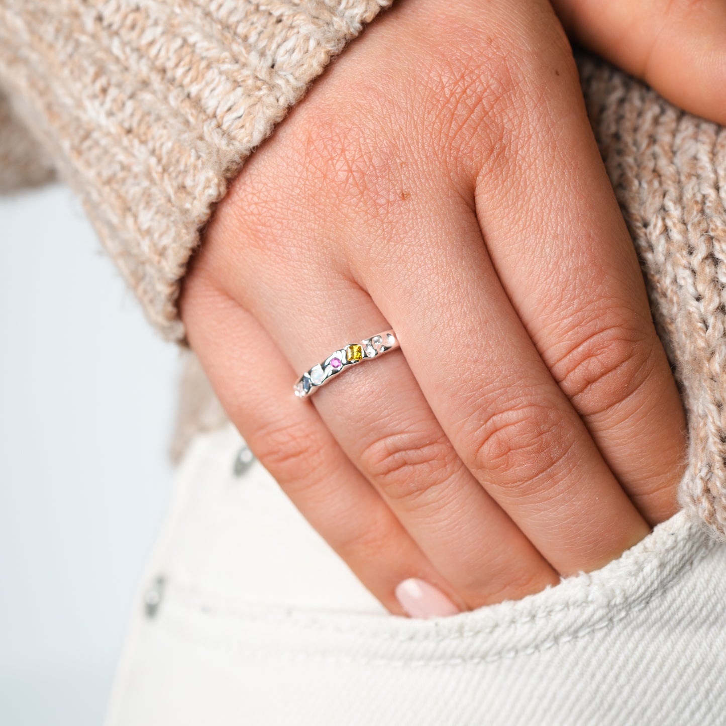 Anillo ajustable multicolor