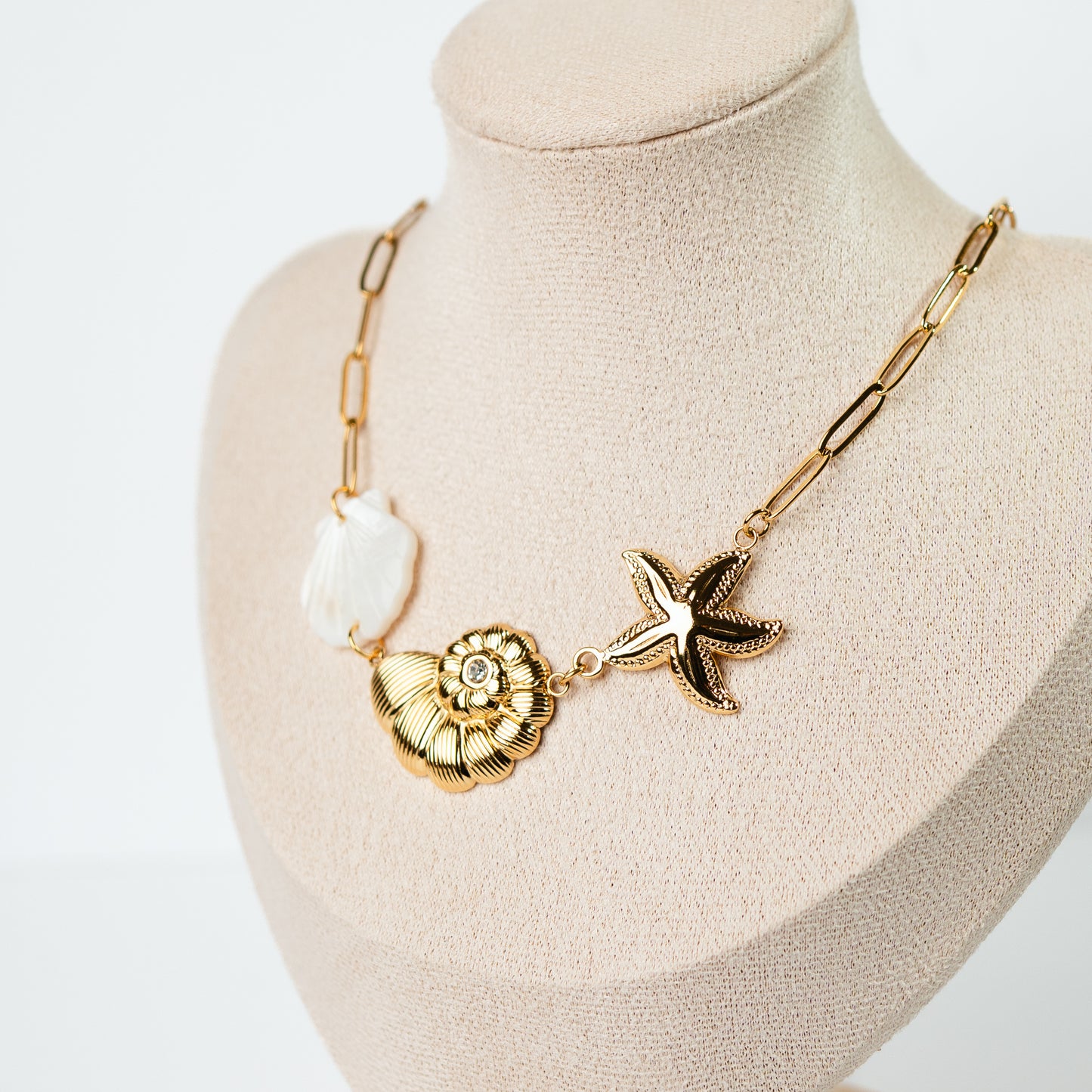 Collar positano bañado en oro