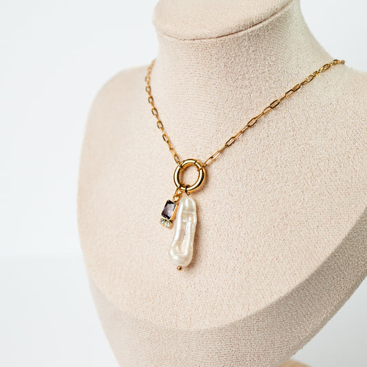 Collar bora bora bañado en oro