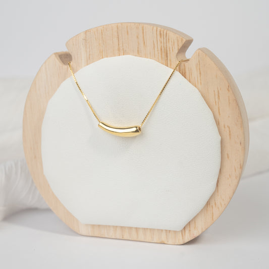 Collar diseño alargado bañado en oro