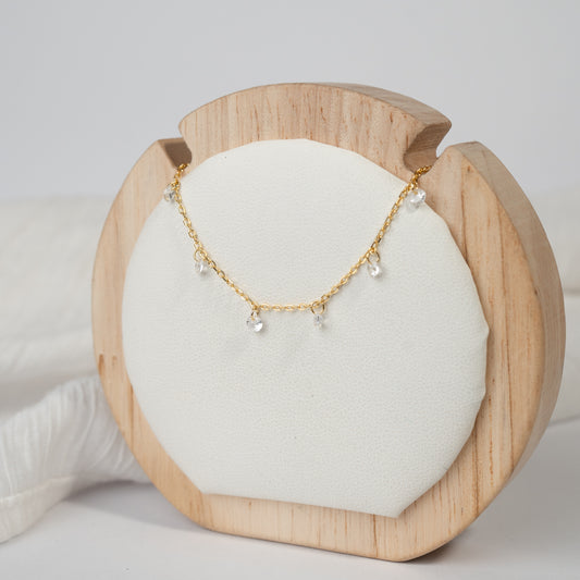 Collar varios circones bañado en oro