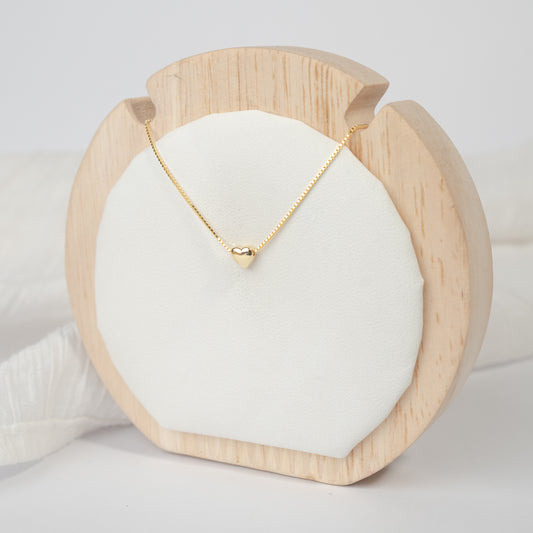Collar punto de corazón pequeño bañado en oro