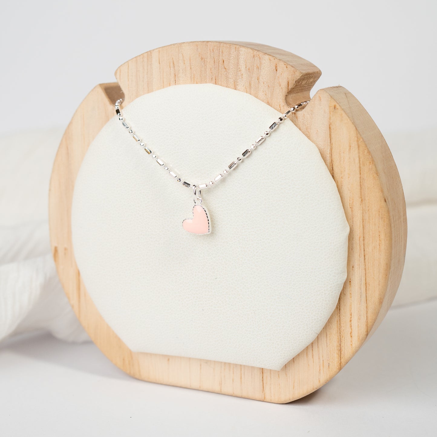 Collar corazón rosa