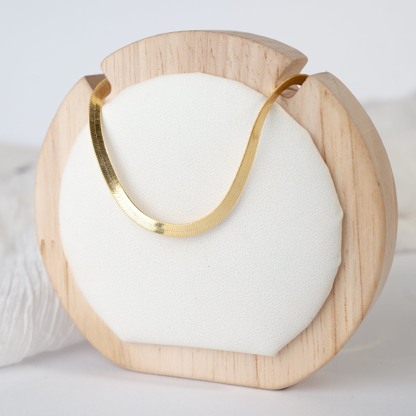 Cadena cinta bañado en oro