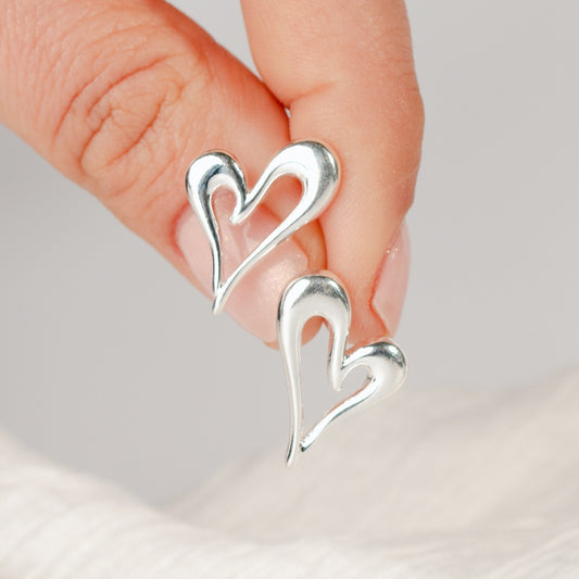 Aros pegados corazón