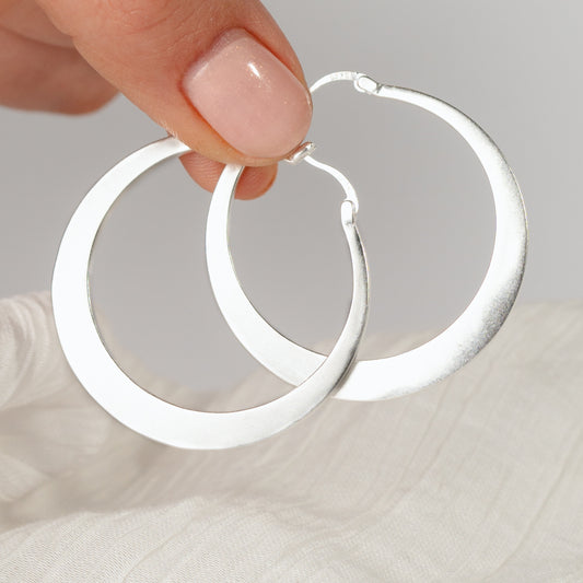 Aros argolla satinadas 40 mm