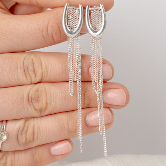 Aros colgantes cadenas