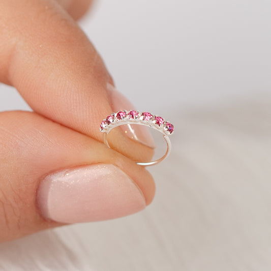 Aro piercing circones rosados