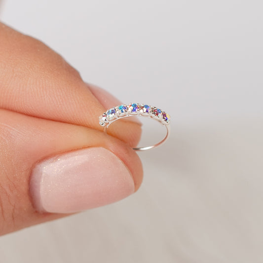 Aro piercing circones tornasol