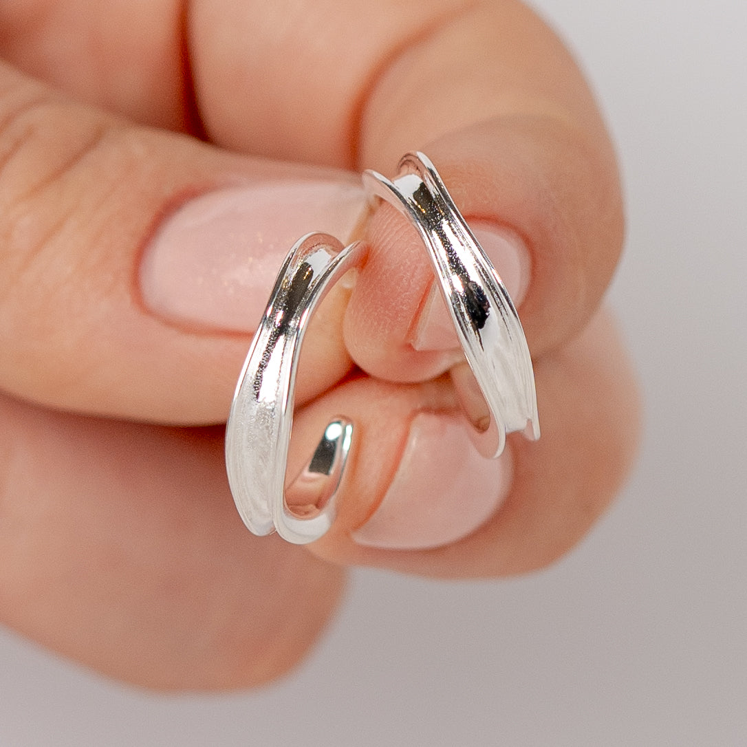 Aros semi argolla diseño irregular