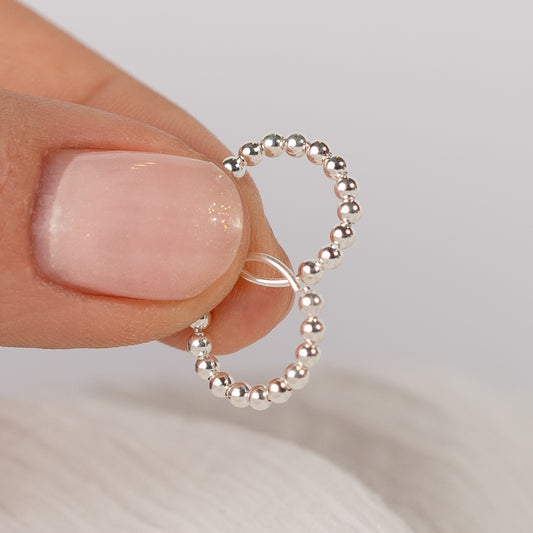 Aros argolla piercing de esferas