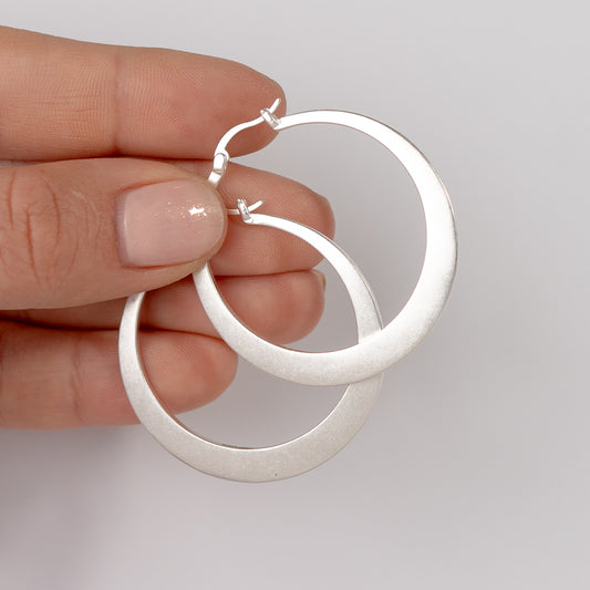 Aros argolla satinadas 40 mm