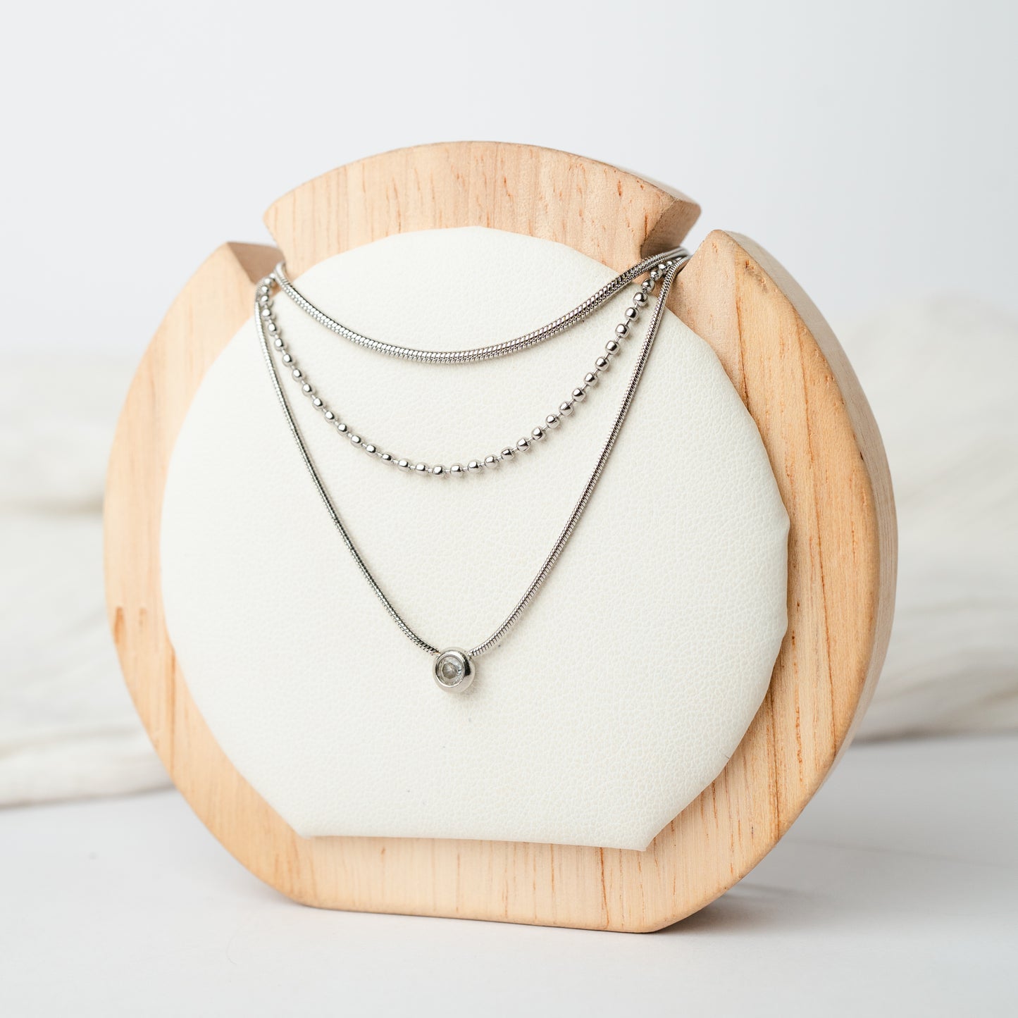 Collar Triple Layer Silver