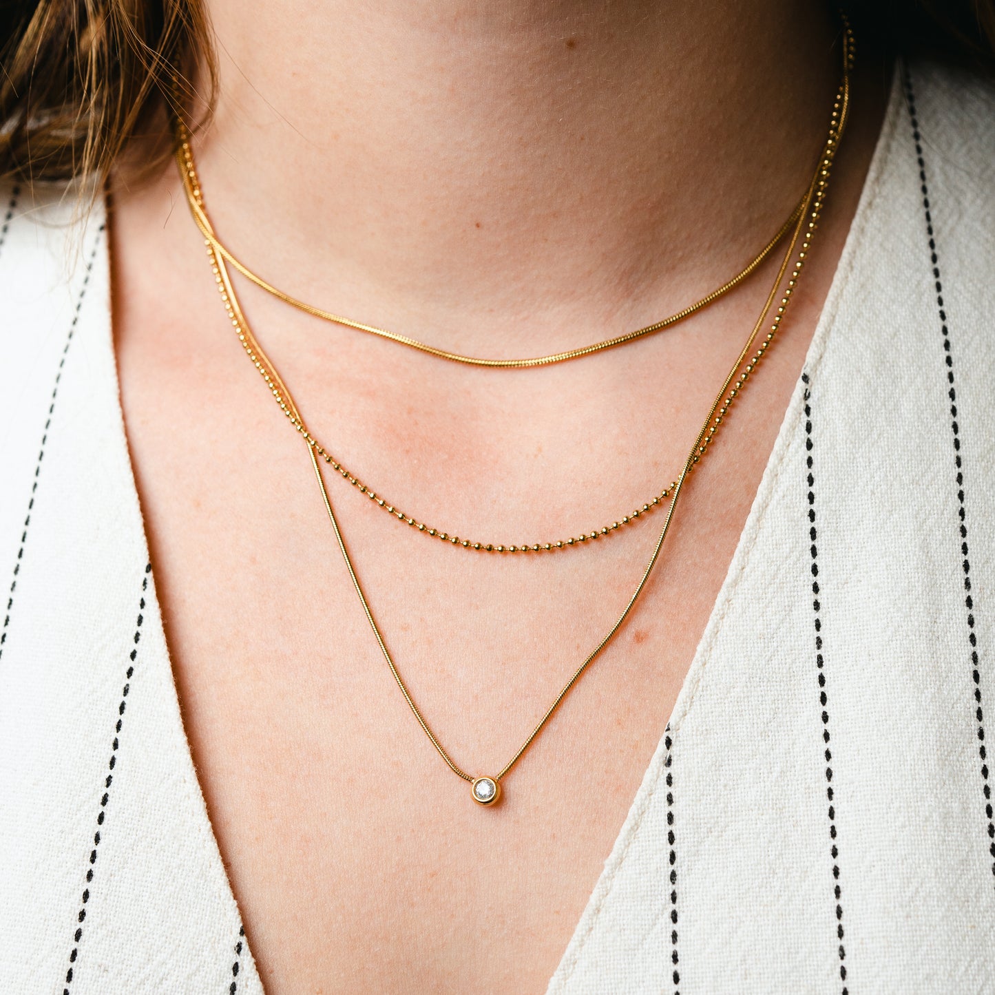 Collar Triple Layer Golden