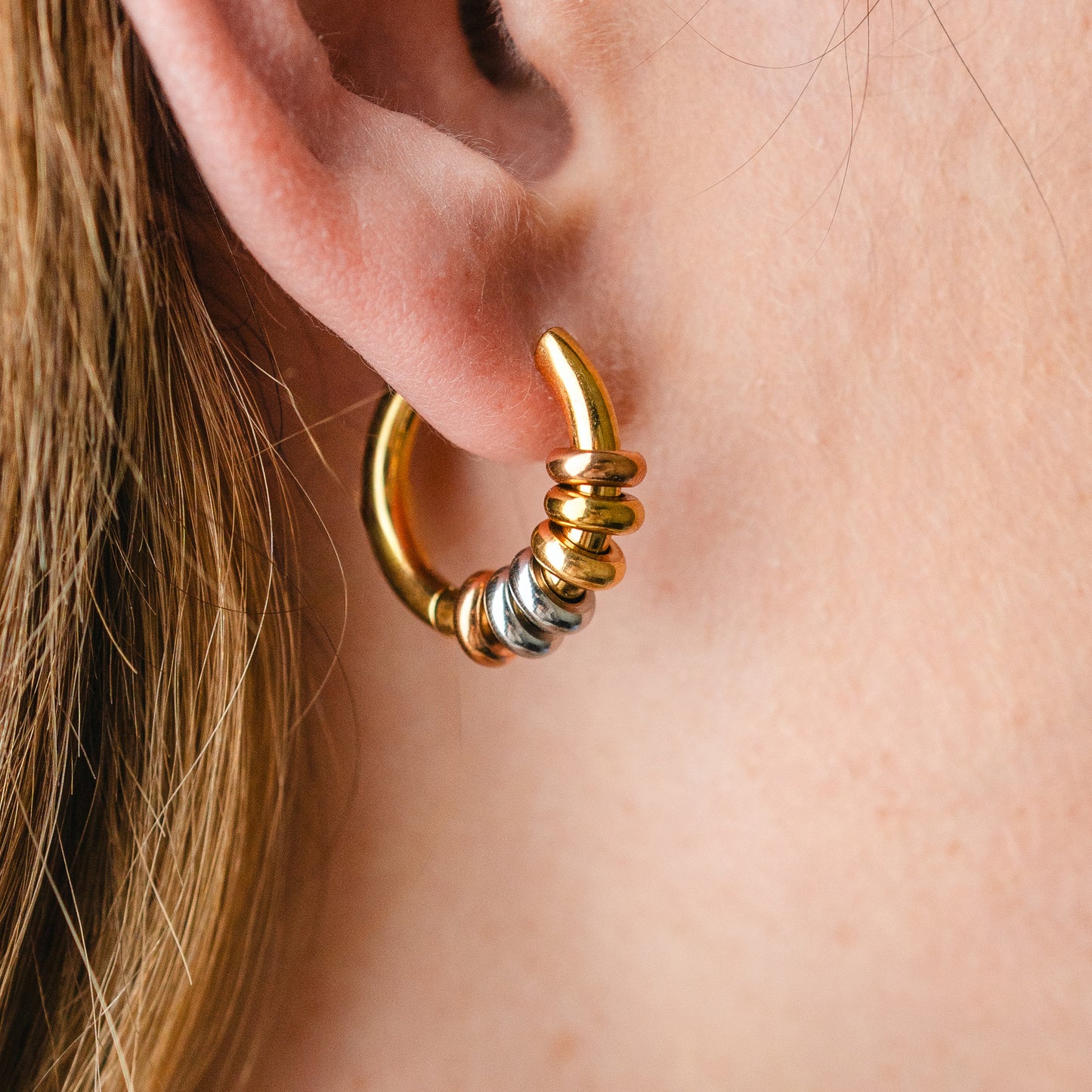 Aros metal trío arcoíris