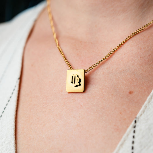 Collar zodiac Capricornio bañado en oro