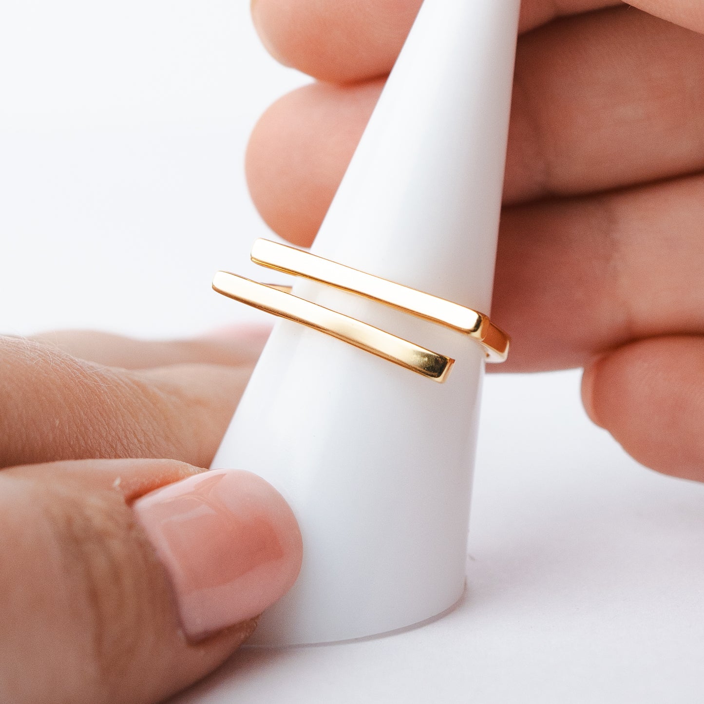 Anillo diseño bañado en oro