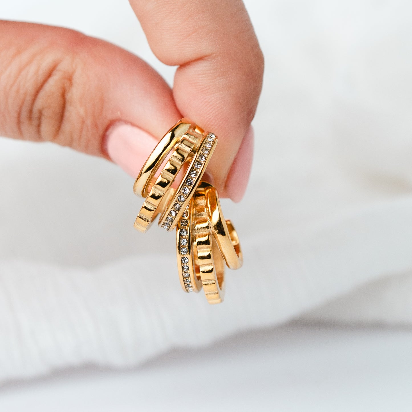 Aros Triple Line Pavé