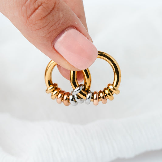 Aros metal trío arcoíris