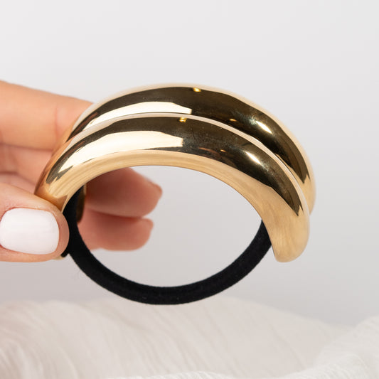 Accesorio de pelo bañado en oro