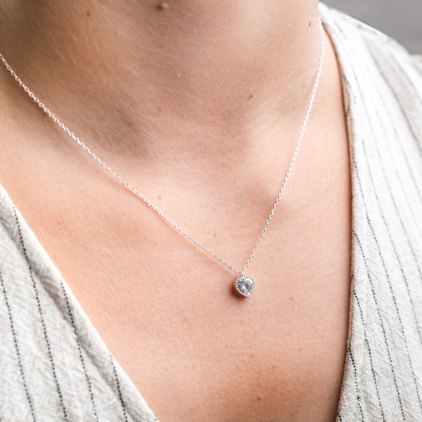 Collar punto corazón